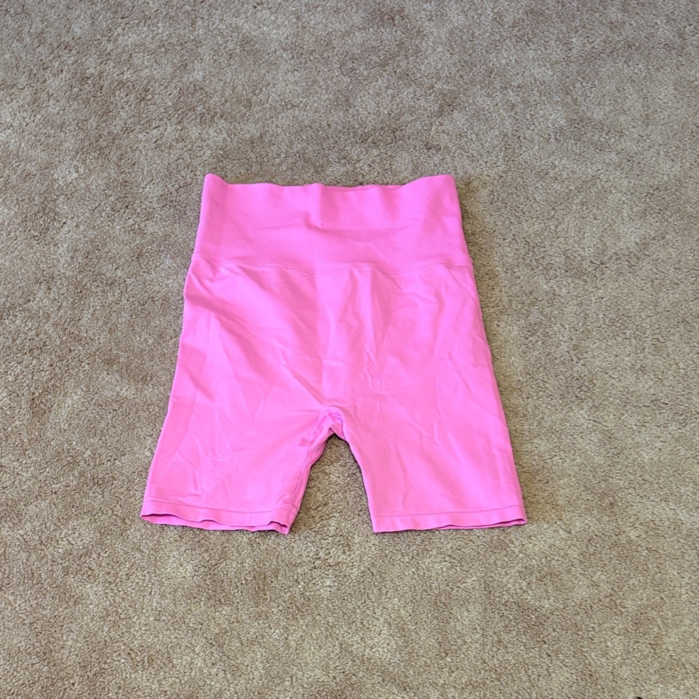 Pink High-Waisted Shorts